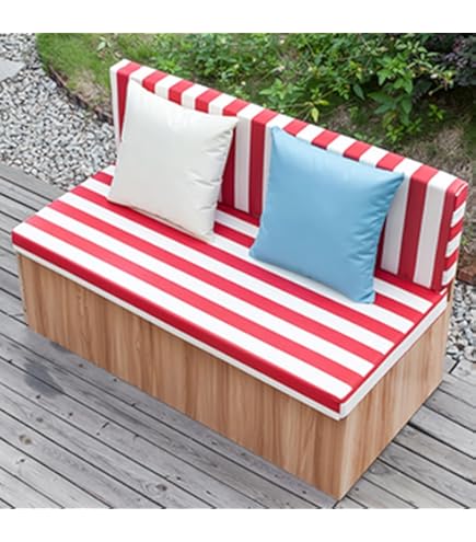 アウトドア寝具 Pasand Cotton Stripe Seat Cushion Amazon.com: Custom Waterproof Bench Cushion,Outdoor Garden